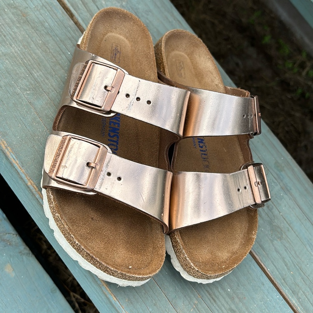 Rose Gold Metallic Birkenstocks